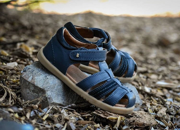 Bobux Iwalk Roam Sandal - Navy natural fiber