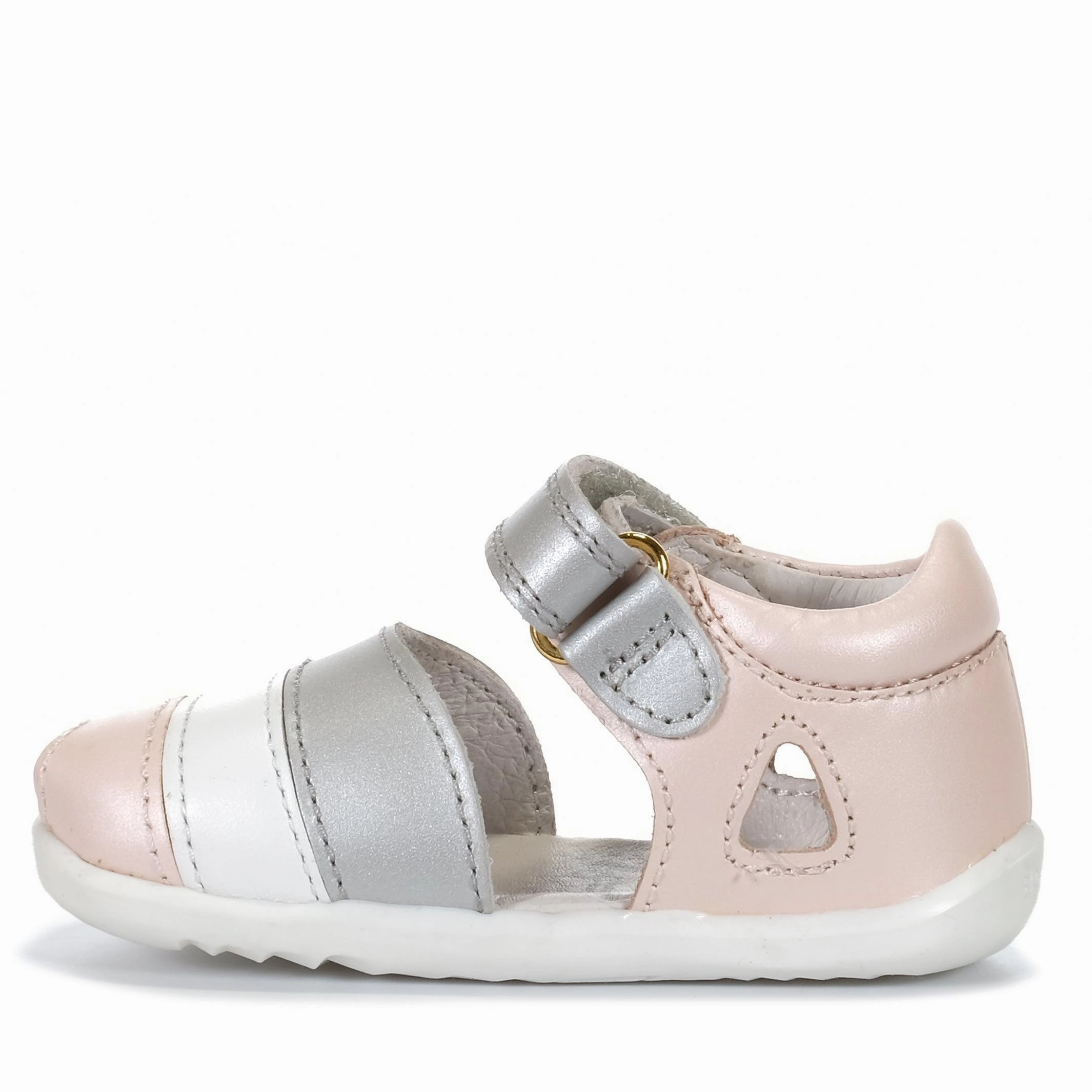 Bobux Step Up Twist 733103 Seashell/Silver Cool and Comfortable