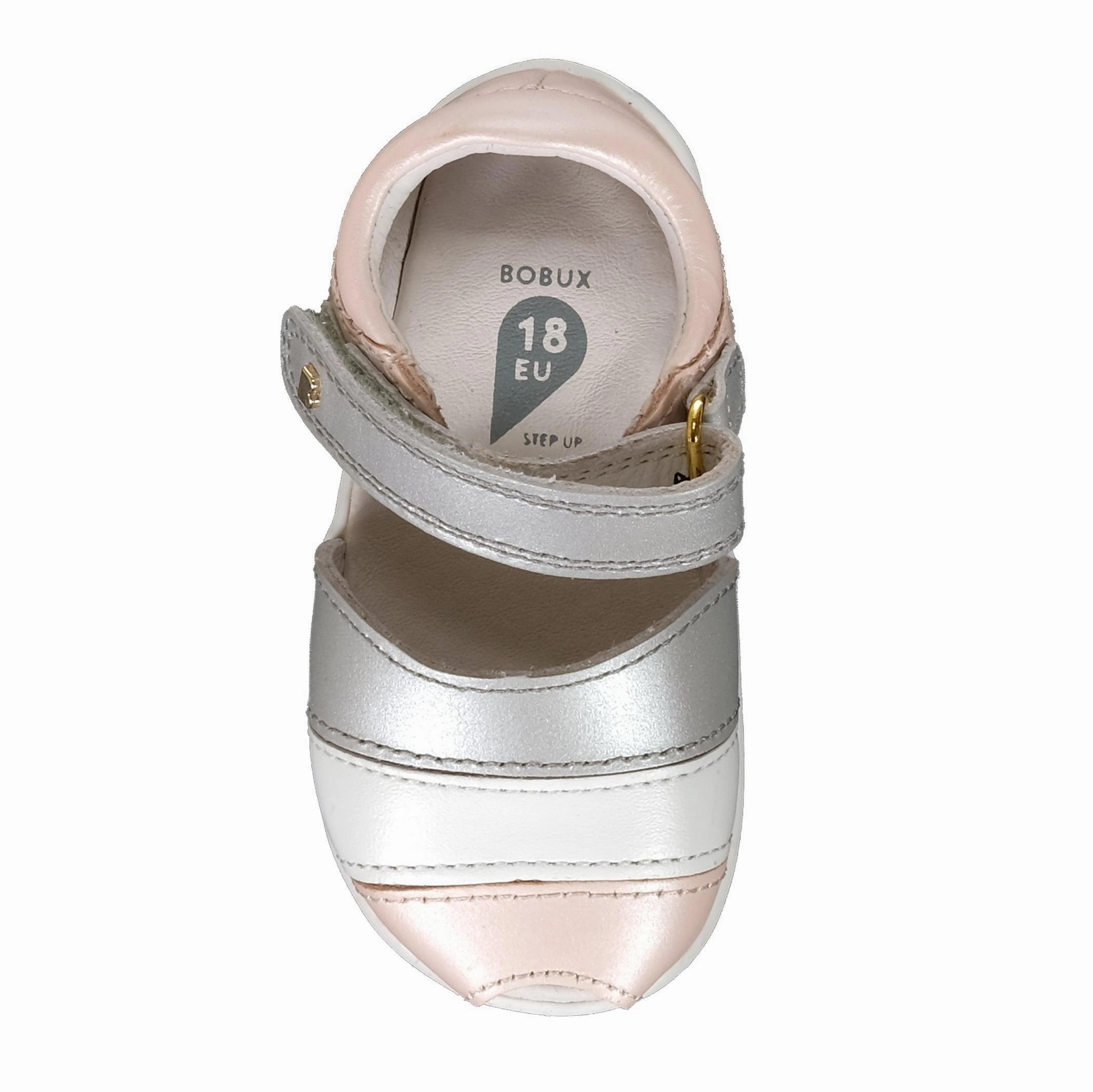 Bobux Step Up Twist 733103 Seashell/Silver Cool and Comfortable