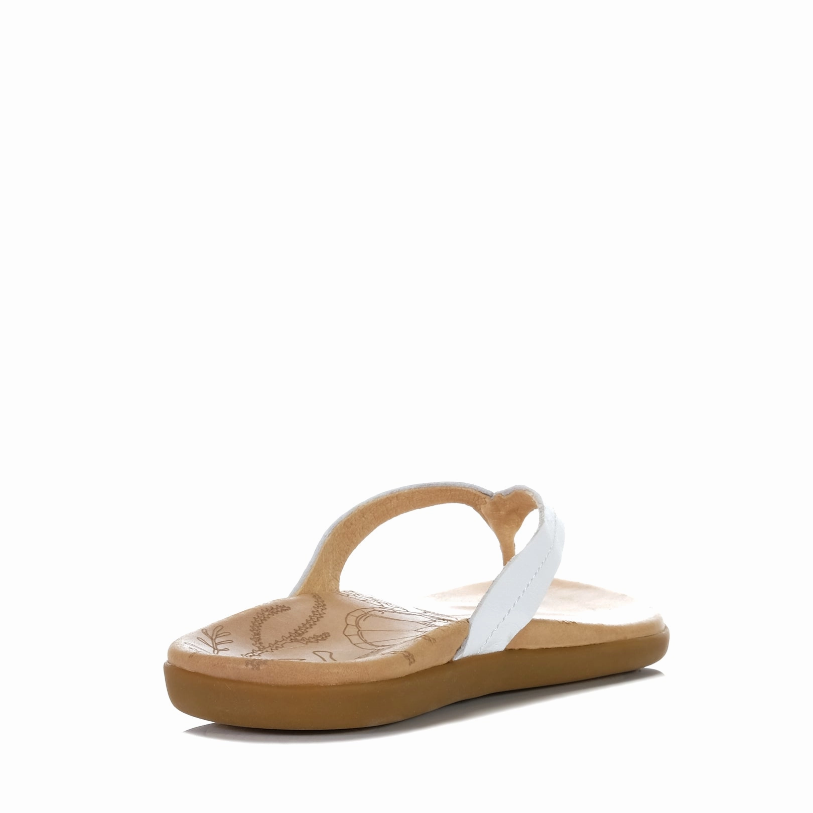 Body-hugging OluKai Honu Bright White/Golden Sand