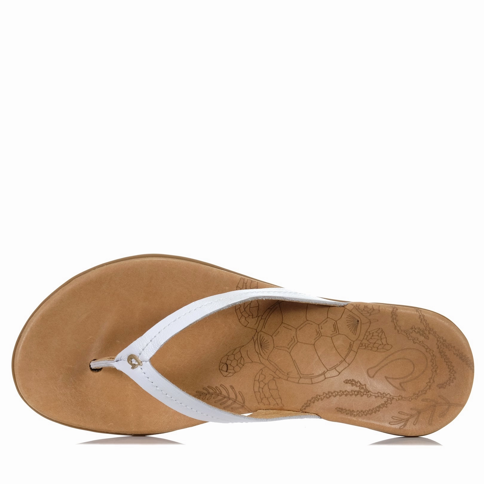 Body-hugging OluKai Honu Bright White/Golden Sand