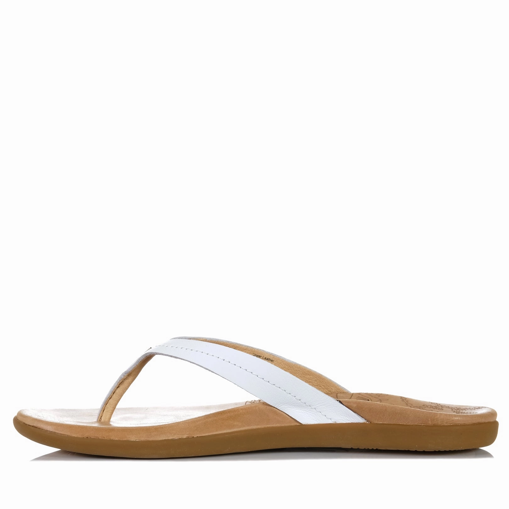 Body-hugging OluKai Honu Bright White/Golden Sand