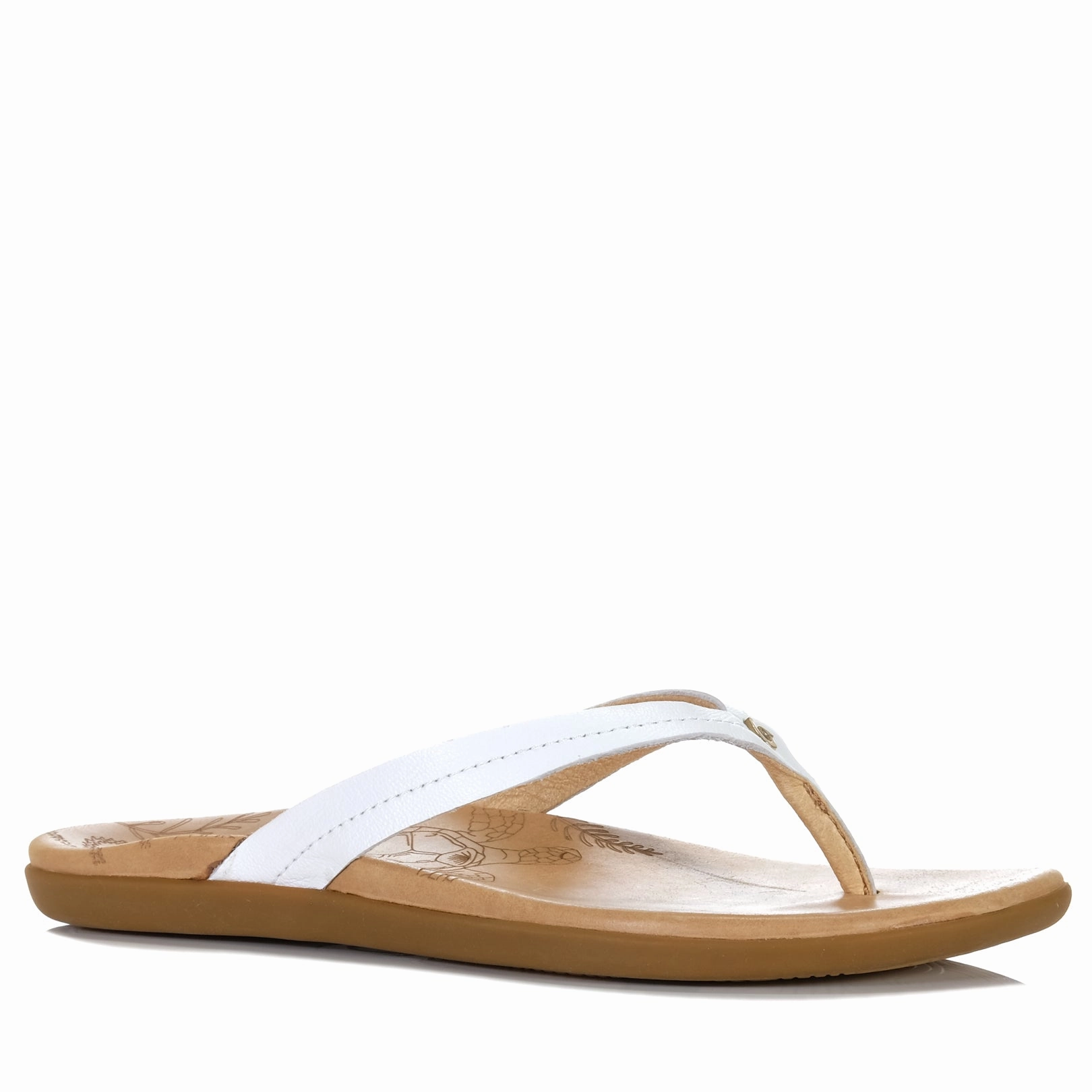 OluKai Honu Bright White/Golden Sand Every Step