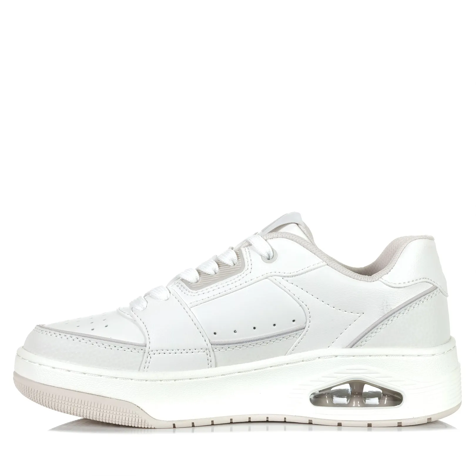 Breathable Ease Skechers Uno Court - Courted Style 177710 White