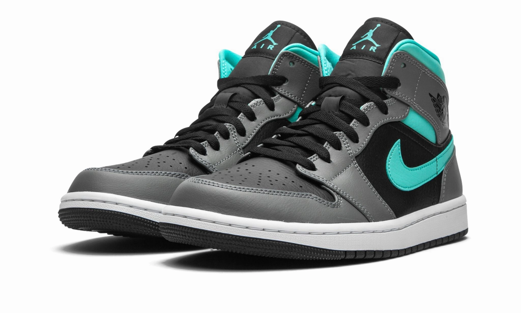 Breathable Ease Air Jordan 1 Mid Grey Aqua