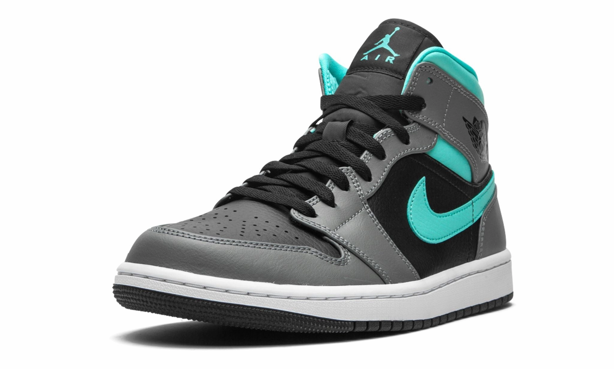 Breathable Ease Air Jordan 1 Mid Grey Aqua