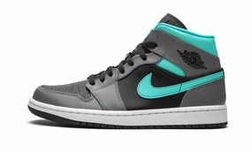 Sculpted lining Ergonomic Shape Air Jordan 1 Mid Grey Aqua