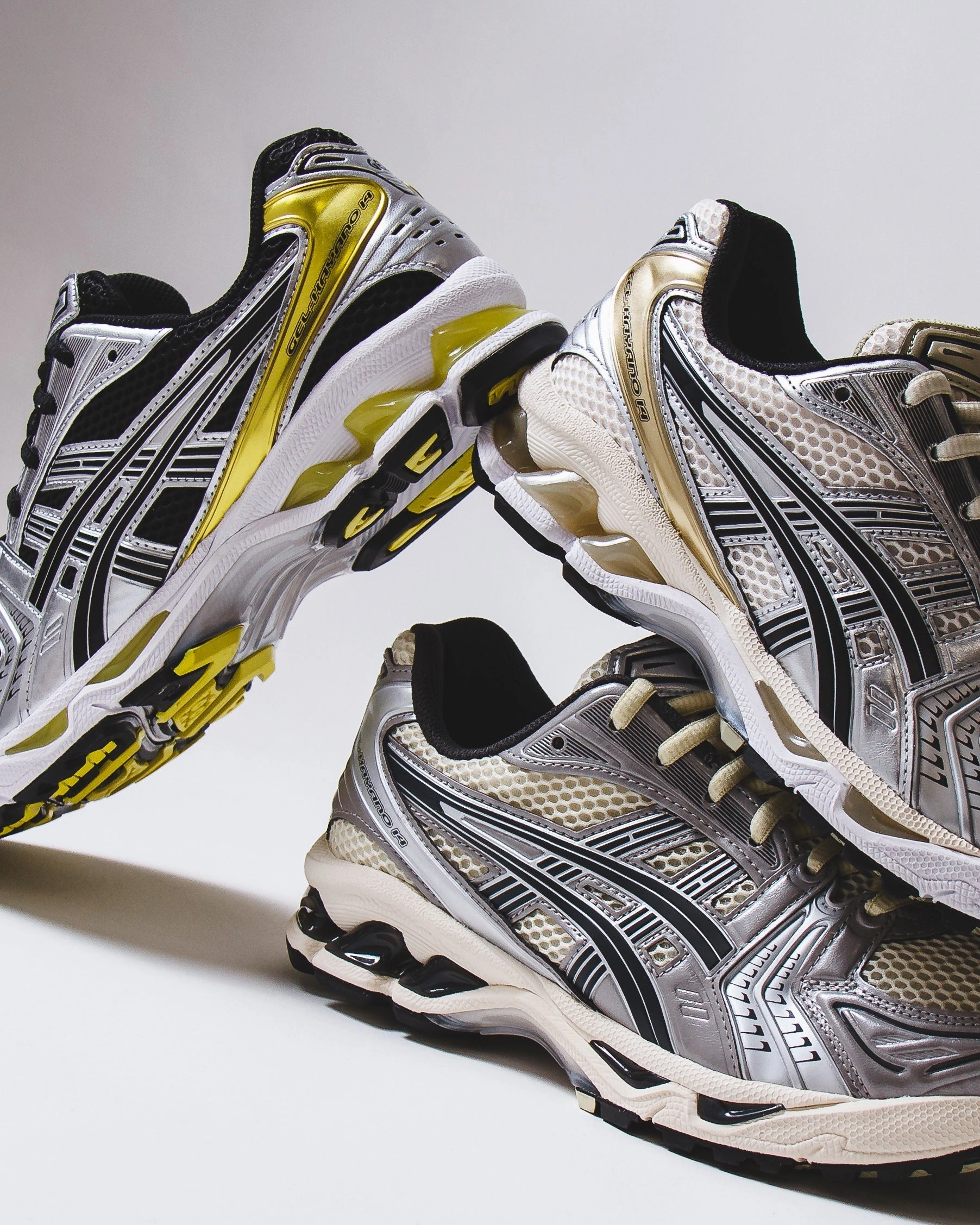 Breathable Upper Asics Men Gel-Kayano 14 Black Lemon Spark Core 1203A537-001