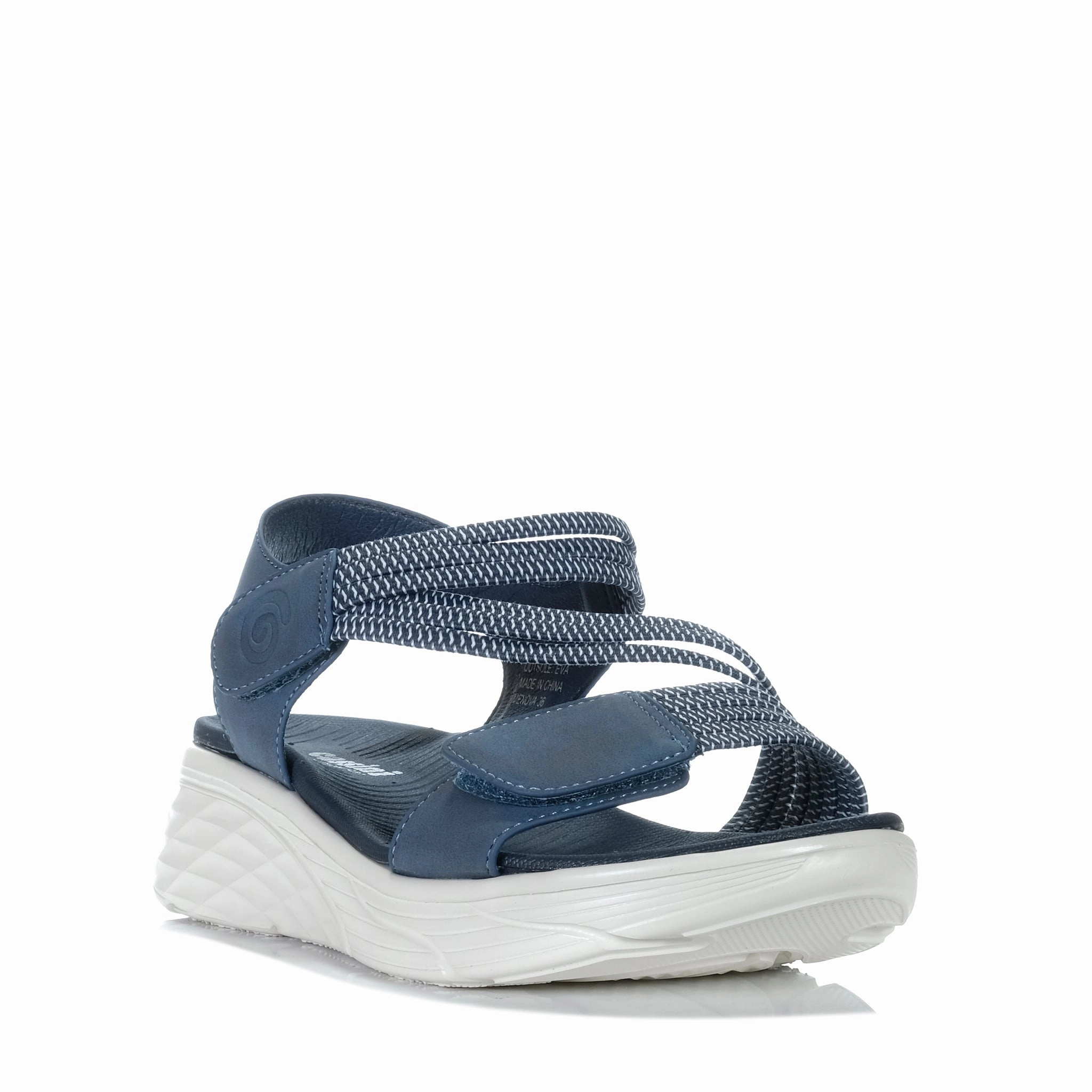 Cassini Menova Navy Elevated Fashion Sandals