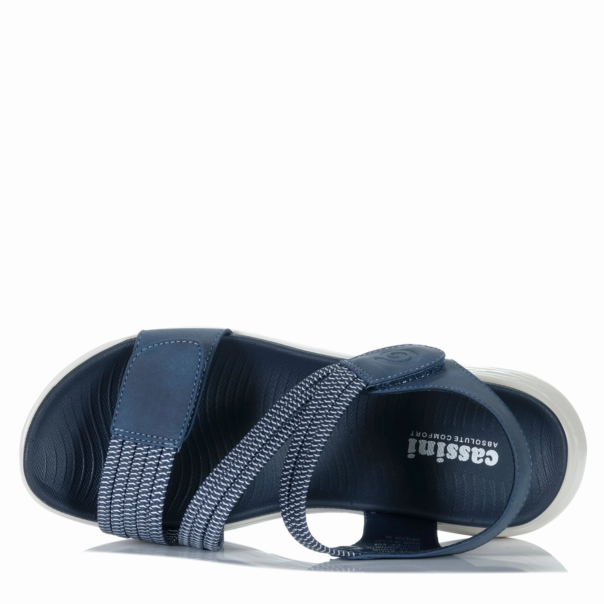 Cassini Menova Navy Elevated Fashion Sandals
