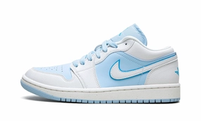 Wmns Air Jordan 1 low SE Reverse Ice Blue Beach Jog Trendy Daily