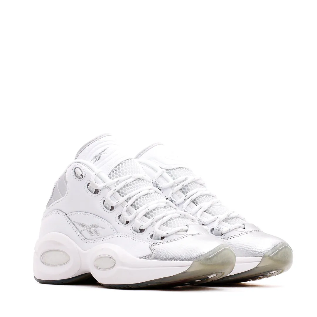 Comfortable Breathability Reebok Classics Basketball Junior Question Mid Allen Iverson White Silver GX3983
