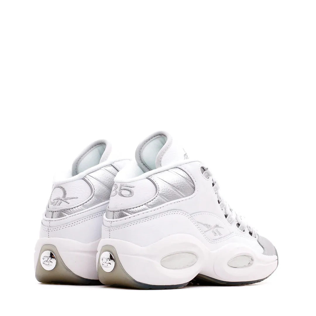Comfortable Breathability Reebok Classics Basketball Junior Question Mid Allen Iverson White Silver GX3983