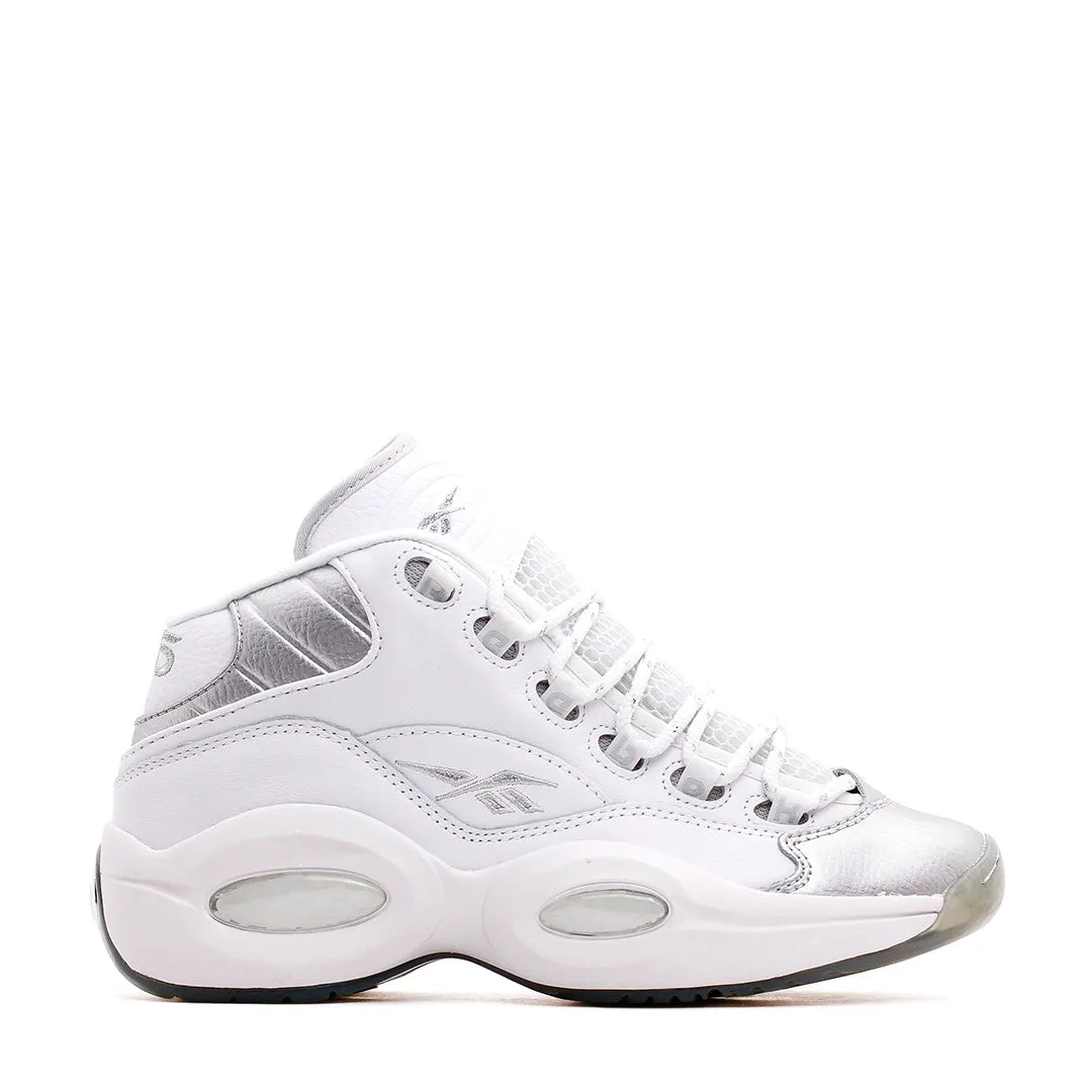 Comfortable Breathability Reebok Classics Basketball Junior Question Mid Allen Iverson White Silver GX3983