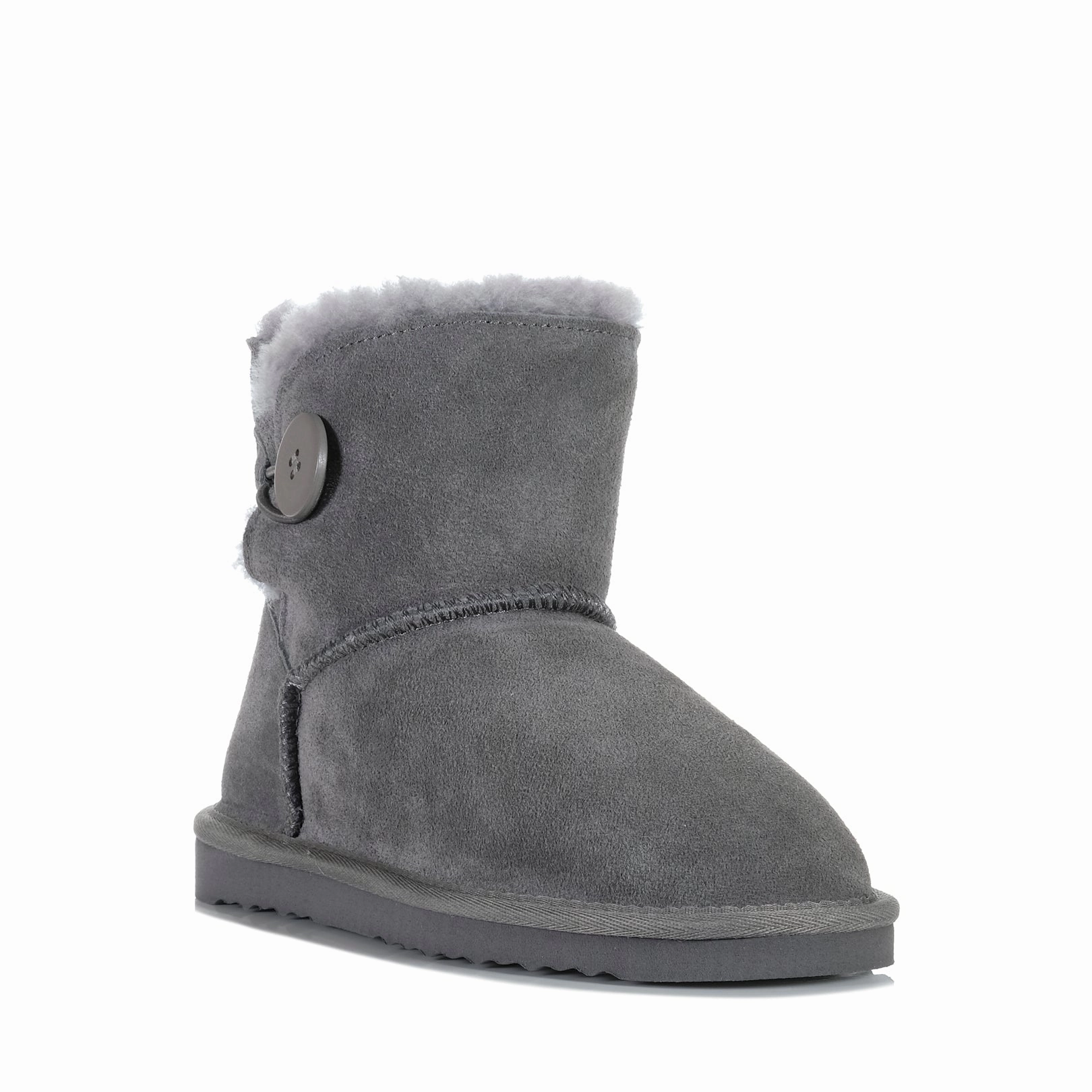 Comfortable to walk Grosby Button Ugg Dark Grey