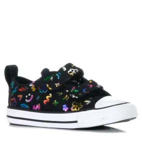Smooth Toe Adventure Ready Converse Chuck Taylor Infant 2V Polka-Doodle Low Black