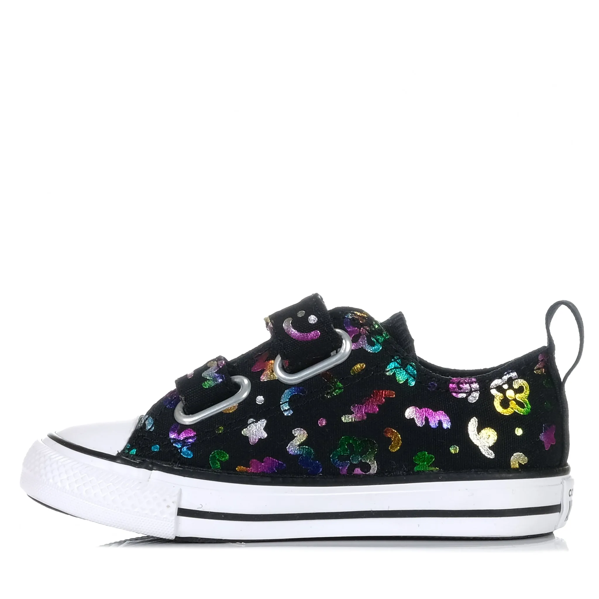 Converse Chuck Taylor Infant 2V Polka-Doodle Low Black Superior Performance