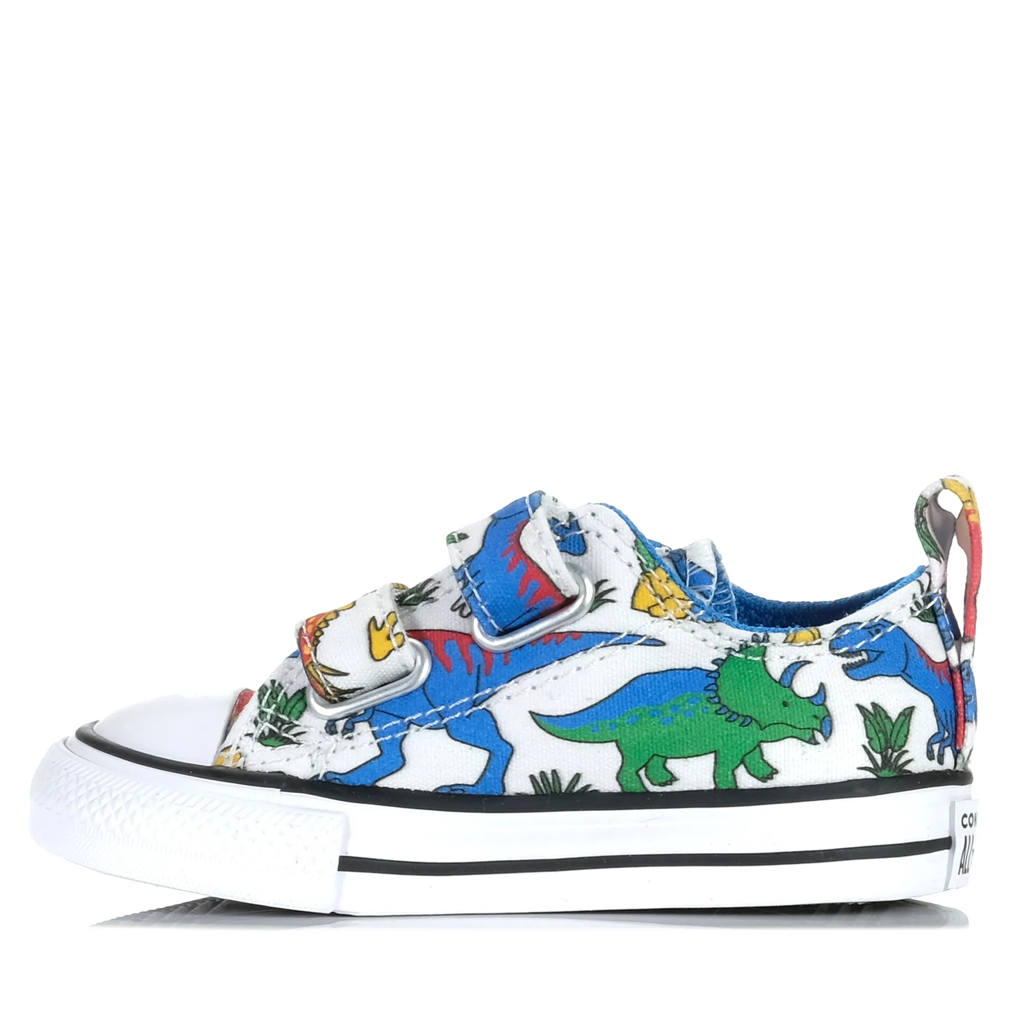 Converse Chuck Taylor Infant CT Dinocons 2V Low White Shock-absorbent silhouette