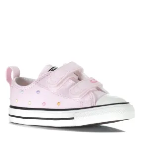 Converse Chuck Taylor Infant Polka Dot 2V Sugar Berry Step Ease Layered Look