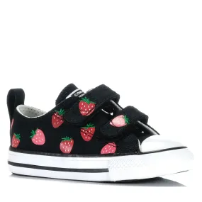 Converse Toddler Chuck Taylor Strawberries 2V Low Black/Red Flex Move
