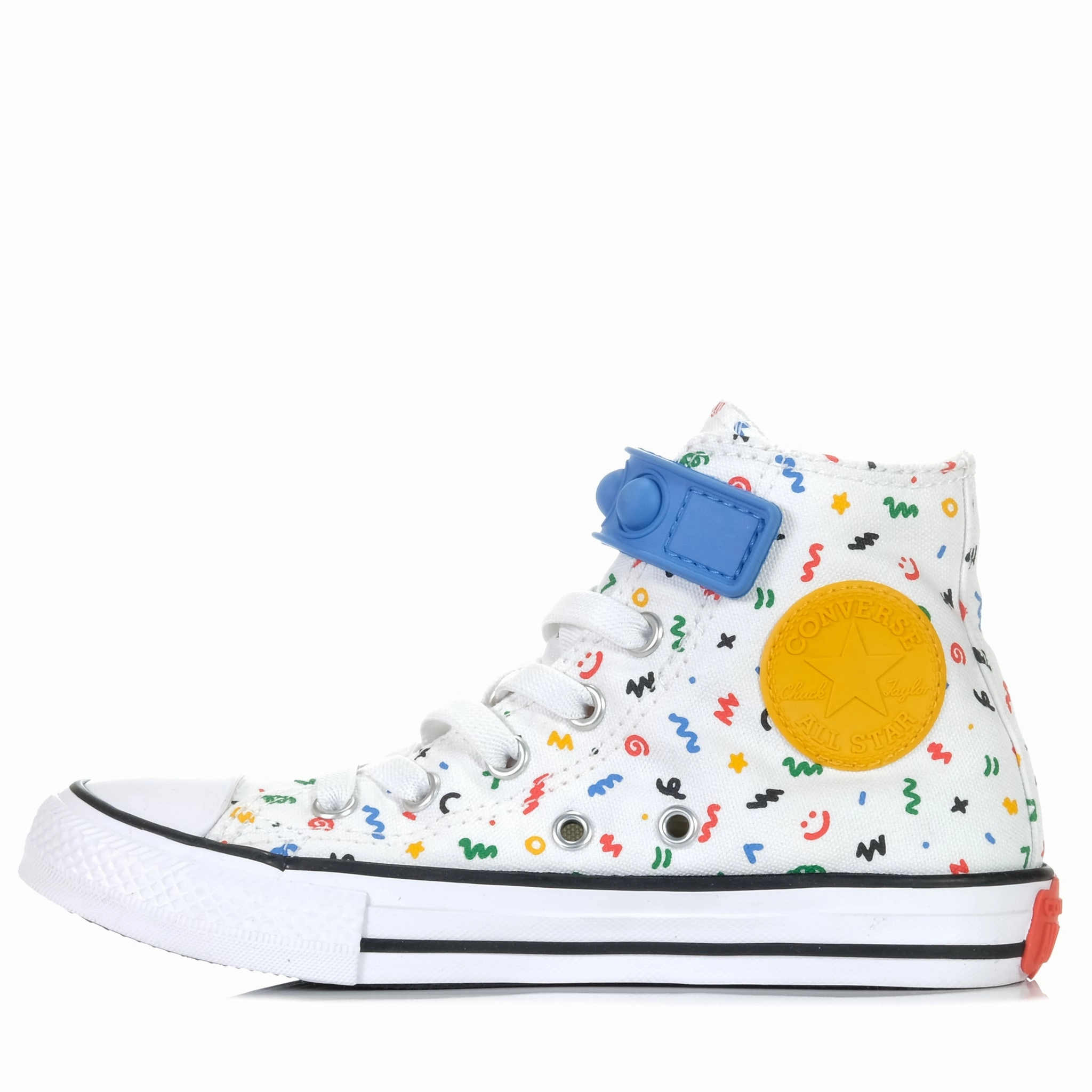 Converse Chuck Taylor Kids 1v Polka-Doodle Hi White Slip Ease