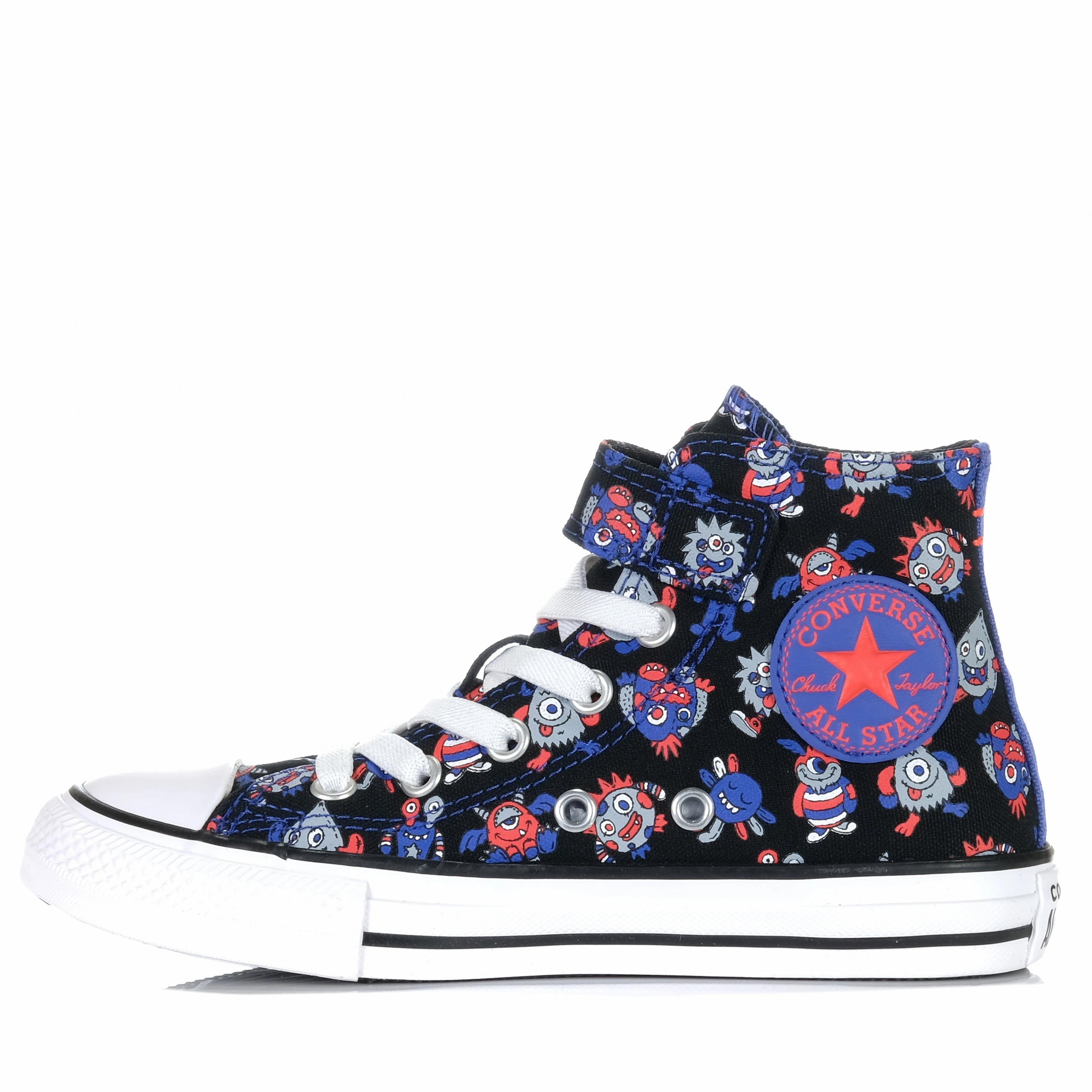 Converse Chuck Taylor Kids Monster Mashup 1V Hi Black/Blue Flame All Fit
