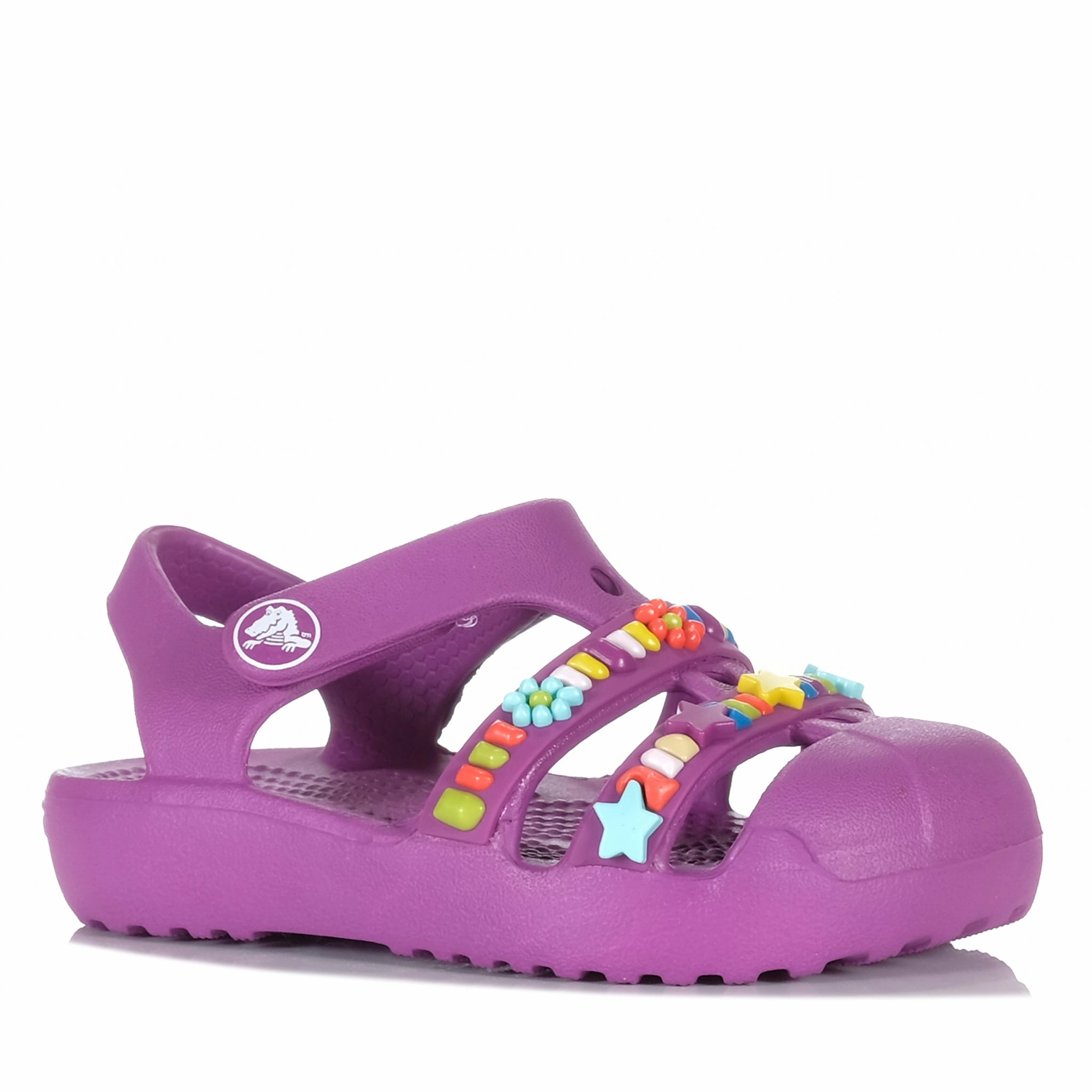Crocs Classic Beaded Fisherman Toddlers Grapeberry Versatile Luxe Sandals