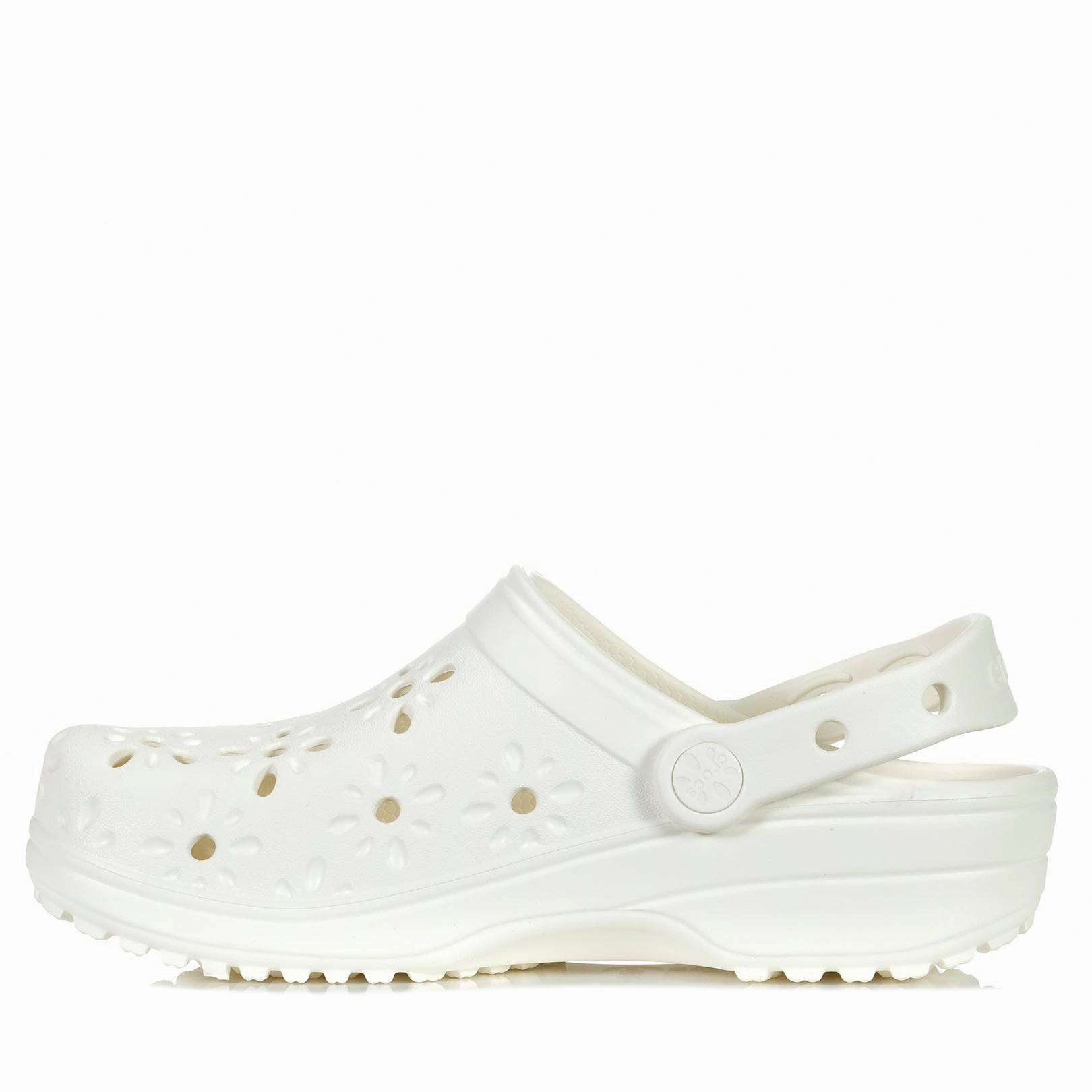 Crocs Classic Floral Cut Out Clog Chalk Comfortable Sandal Pumps