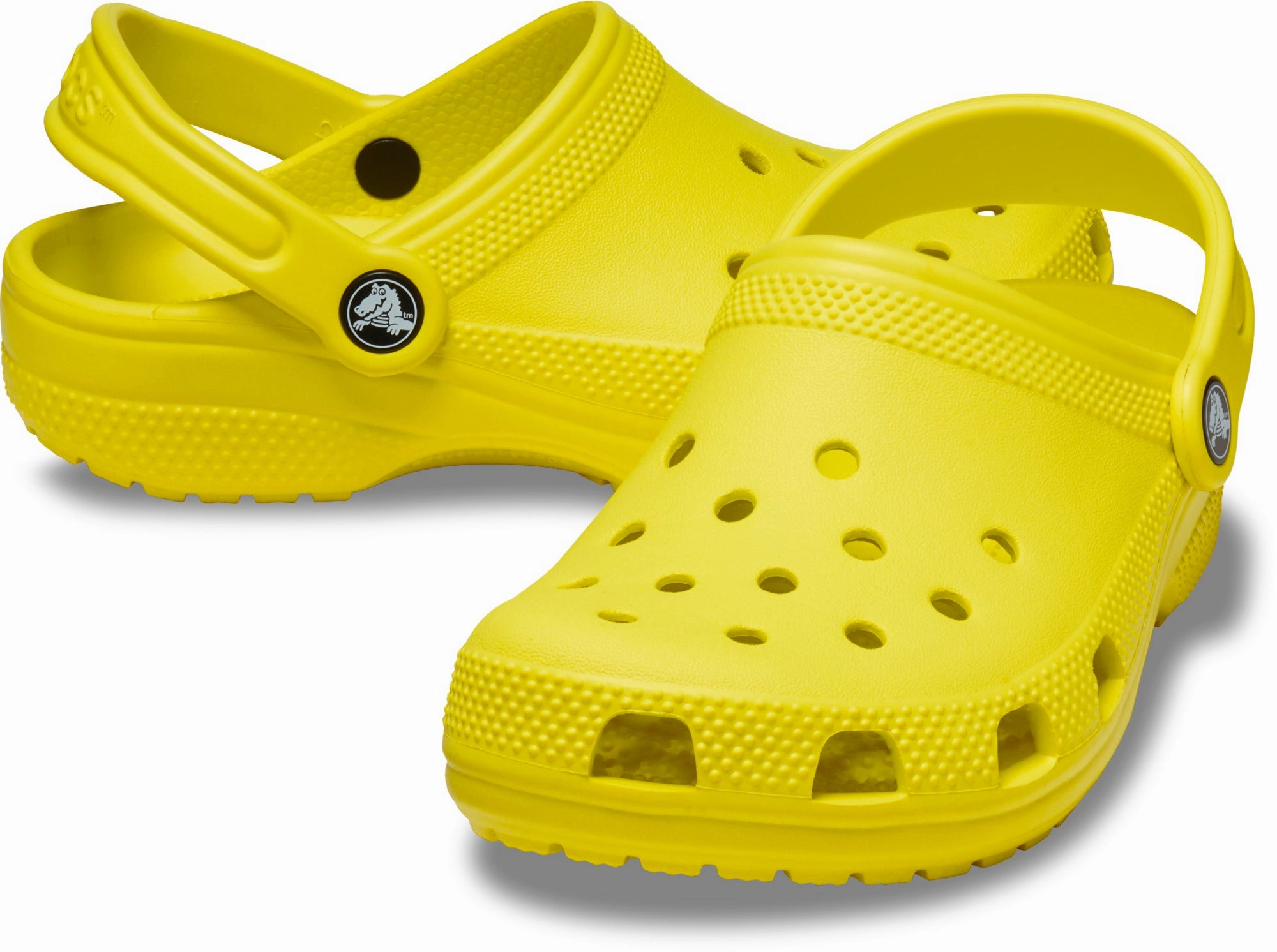Crocs Kids' Classic Clog - Cyber Yellow Adjustable Outdoor Fit
