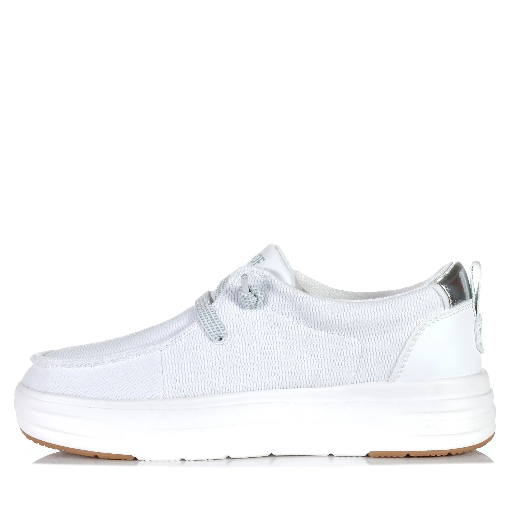 Cushioned look Hey Dude Womens Wendy Nova Jersey Knit White