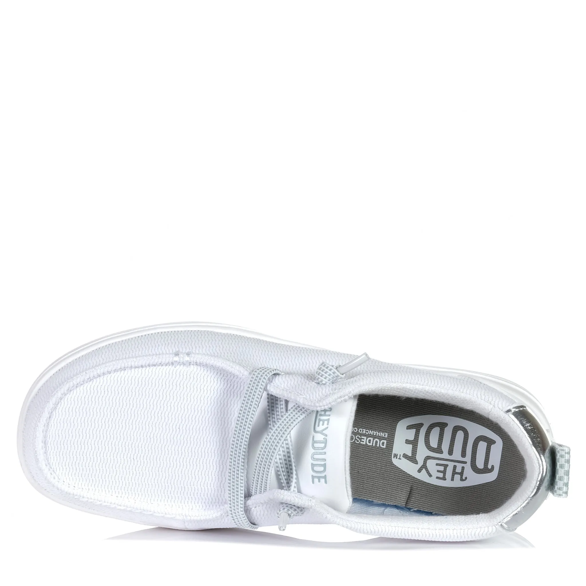 Cushioned look Hey Dude Womens Wendy Nova Jersey Knit White