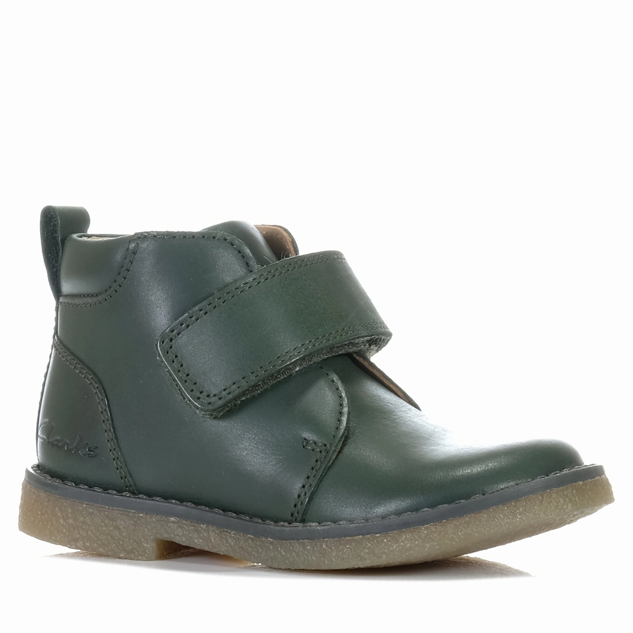 Sport Inspired Rough Ready Clarks Charlie Jnr Dark Olive
