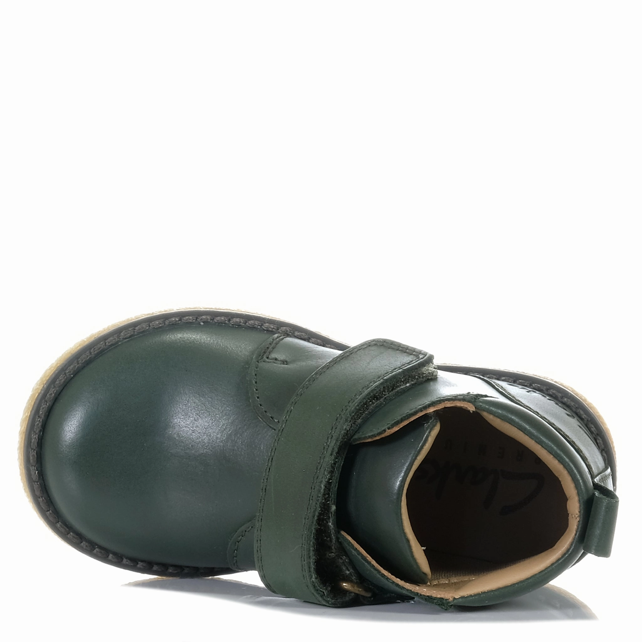 Cushioned Fit Clarks Charlie Jnr Dark Olive