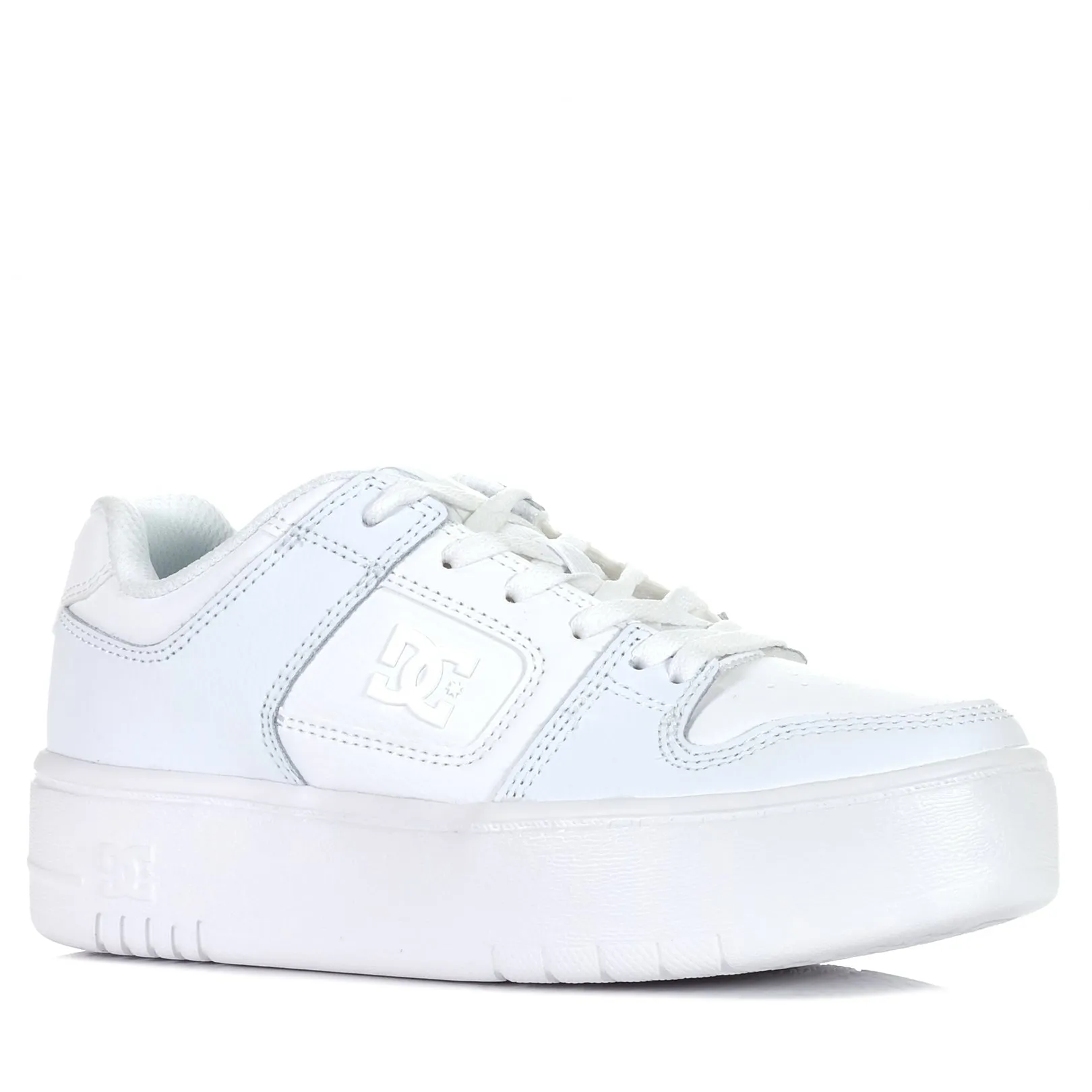DC Shoes Manteca 4 Platform White/White Casual Moves Easy Footwear
