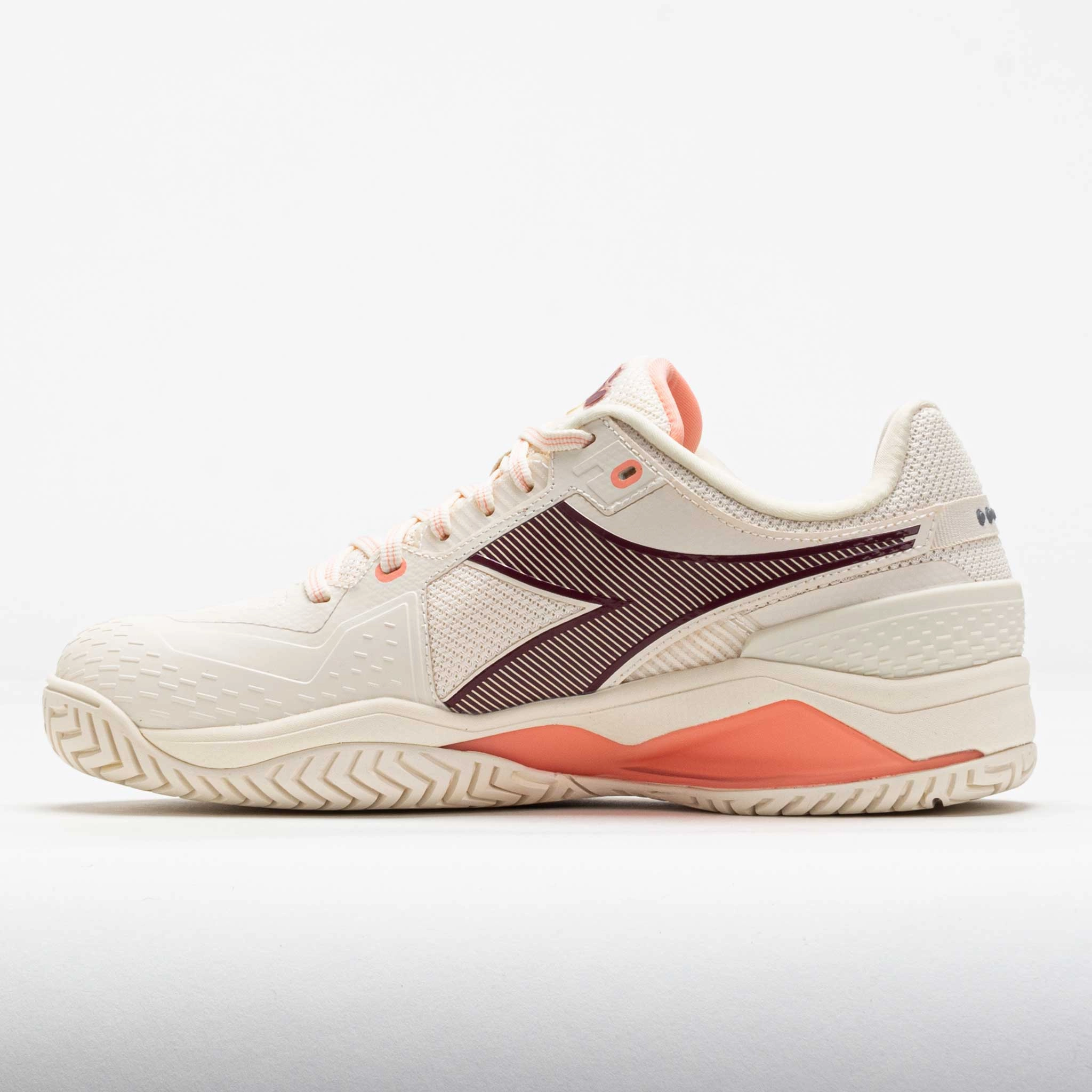 Diadora Blushield Torneo 3 AG Women's White/Maroon/Desert Flower Foot Support