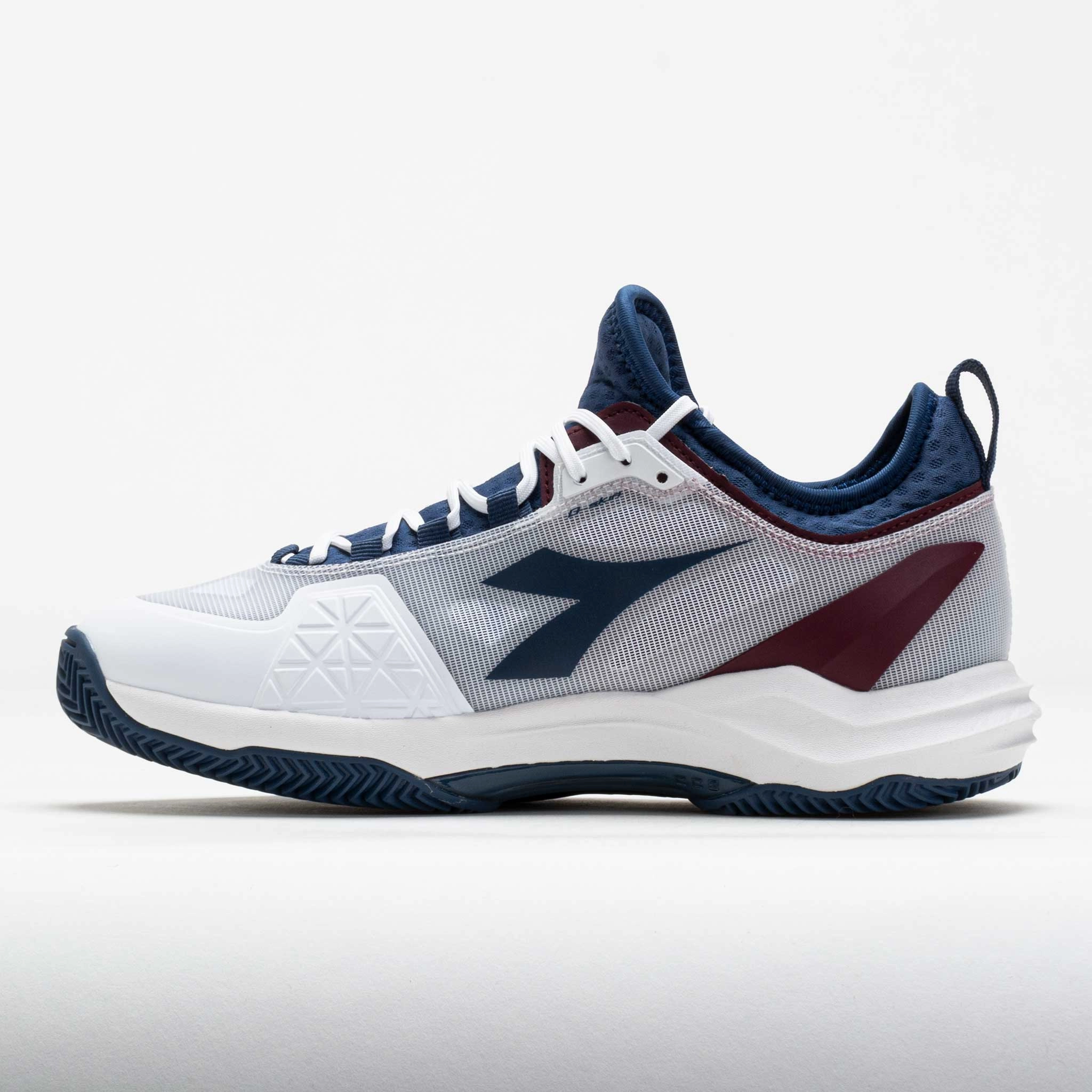 Diadora Speed Blushield Fly 4  Clay Men's White/Ensign Blue/Maroon Fresh Airflow