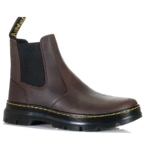 Dr Martens Embury Tract Chelsea Boot Dark Brown High-Top Style Comfortable Straps