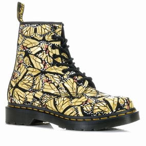 Dr Martens 1460 Butterfly Yellow Suede Surface Elastic Ankle