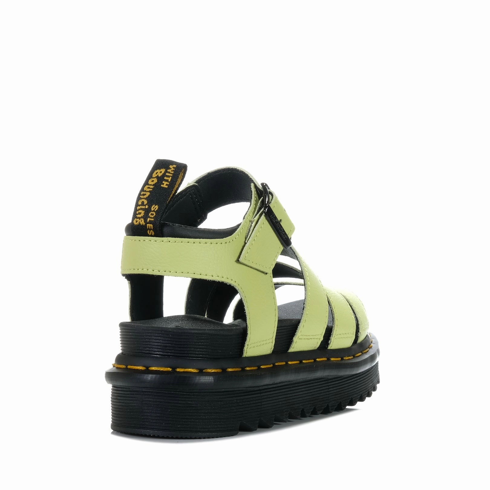 Dr Martens Blaire 3 Strap Lime Green Anthena clean look