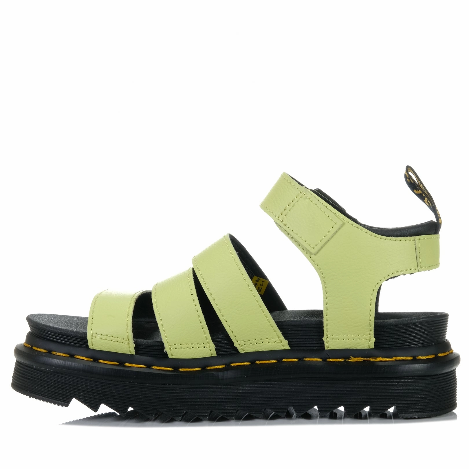 Dr Martens Blaire 3 Strap Lime Green Anthena clean look