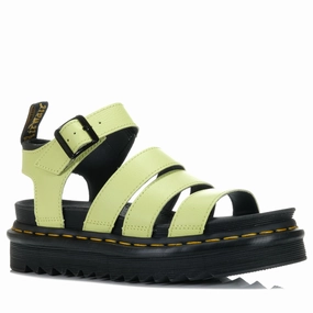 Dr Martens Blaire 3 Strap Lime Green Anthena Modern Fit Neutral Look