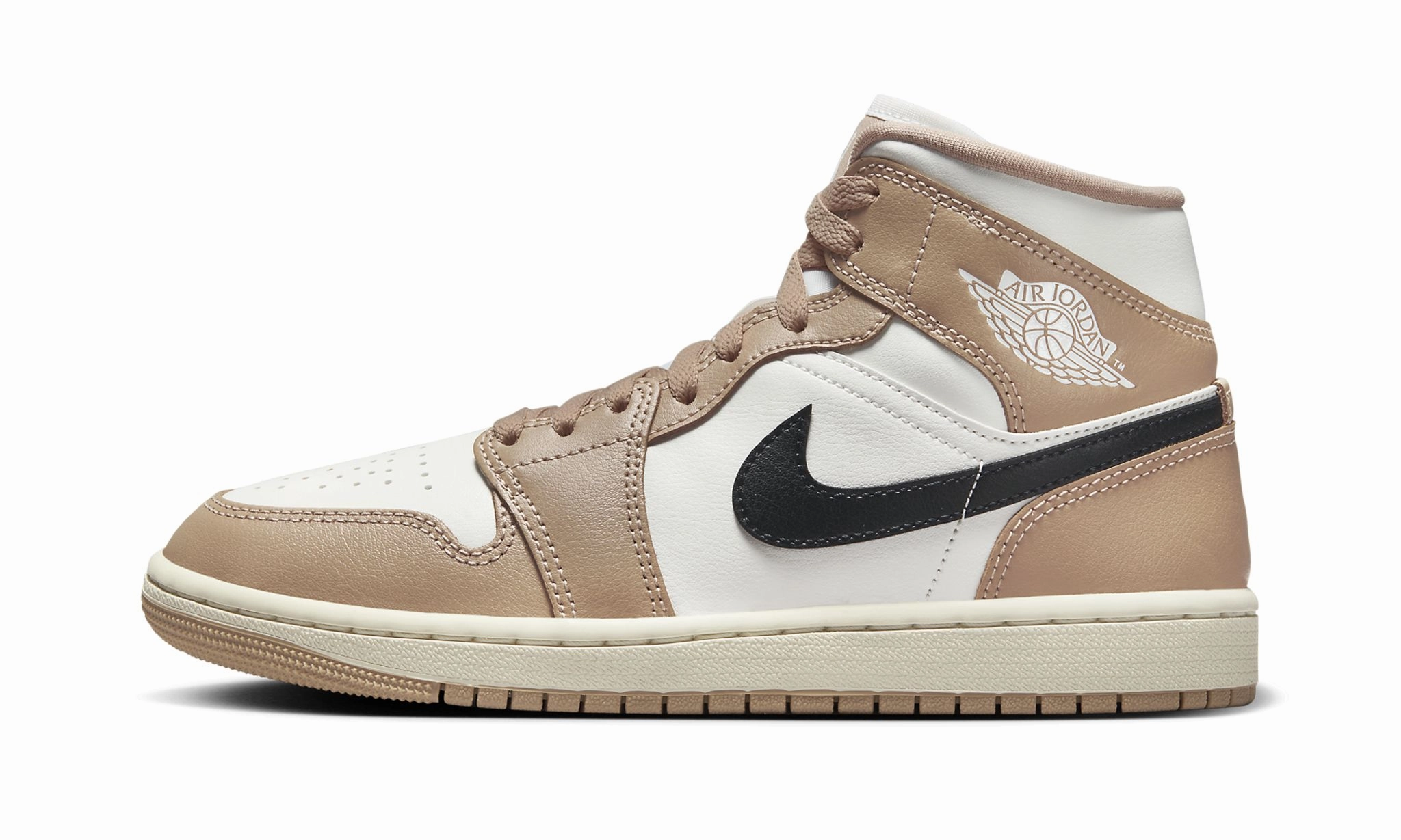 Dry Motion Air Jordan 1 Mid Tan / Black Desert