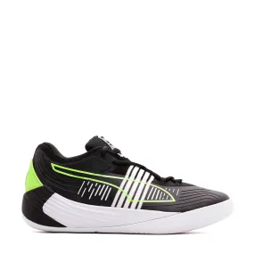Puma Basketball Men Fusion Nitro Black Green Glare 195587-01 Mid Game Power Training Class Gear