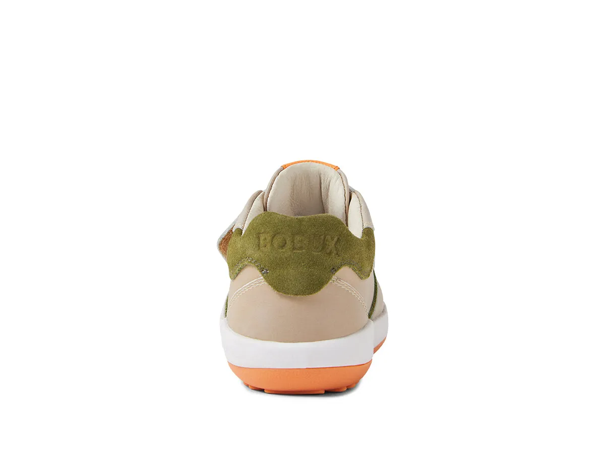Easy traction Bobux Iwalk Baseline Sneaker - Woodash-Sea Kelp