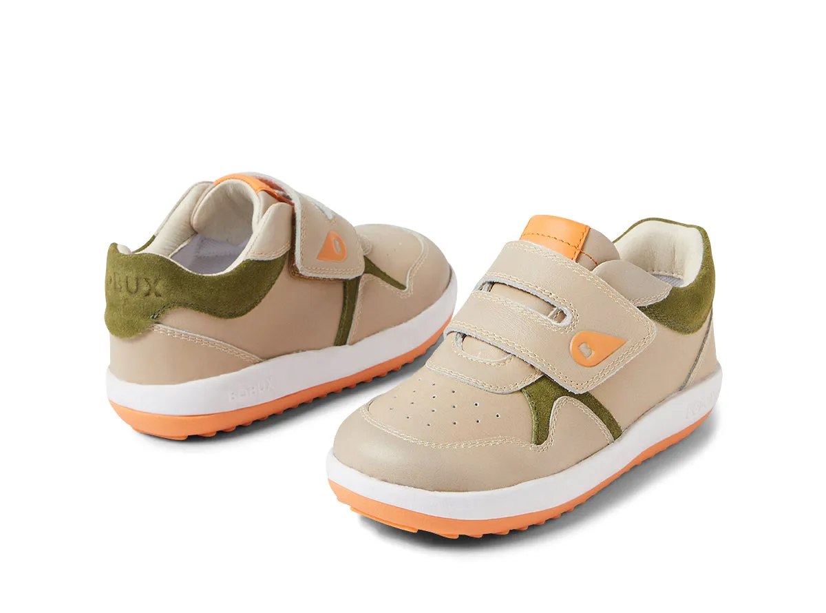 Easy traction Bobux Iwalk Baseline Sneaker - Woodash-Sea Kelp