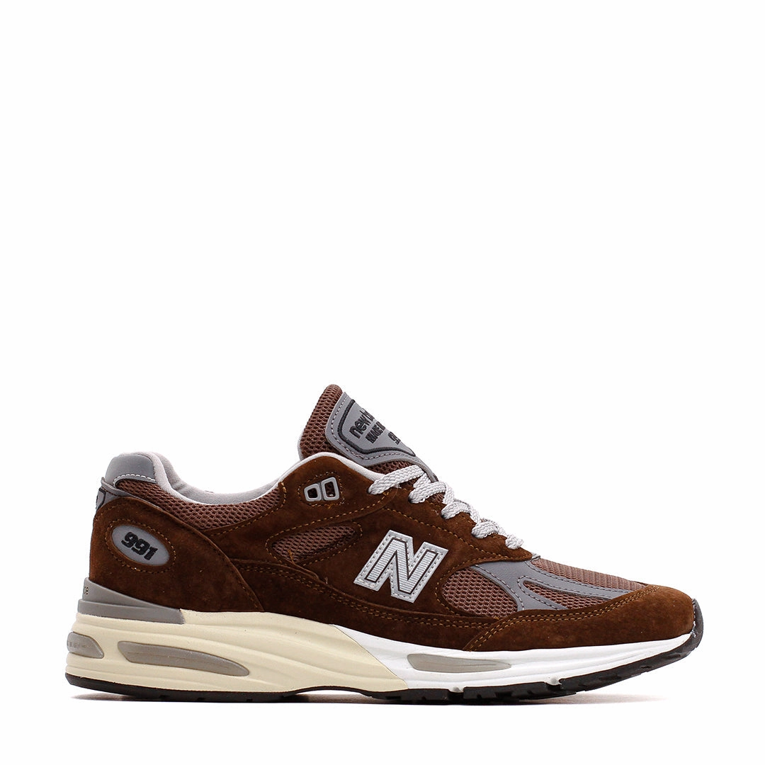 Classic Appeal Fashionable Comfort New Balance Unisex Made in UK 991v2 Pinecone U991BR2