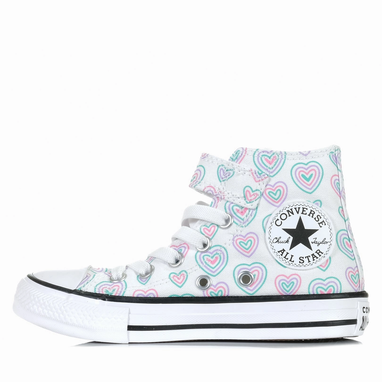 Edge Fit Converse Chuck Taylor Hearts Easy On Hi White/Oops Pink