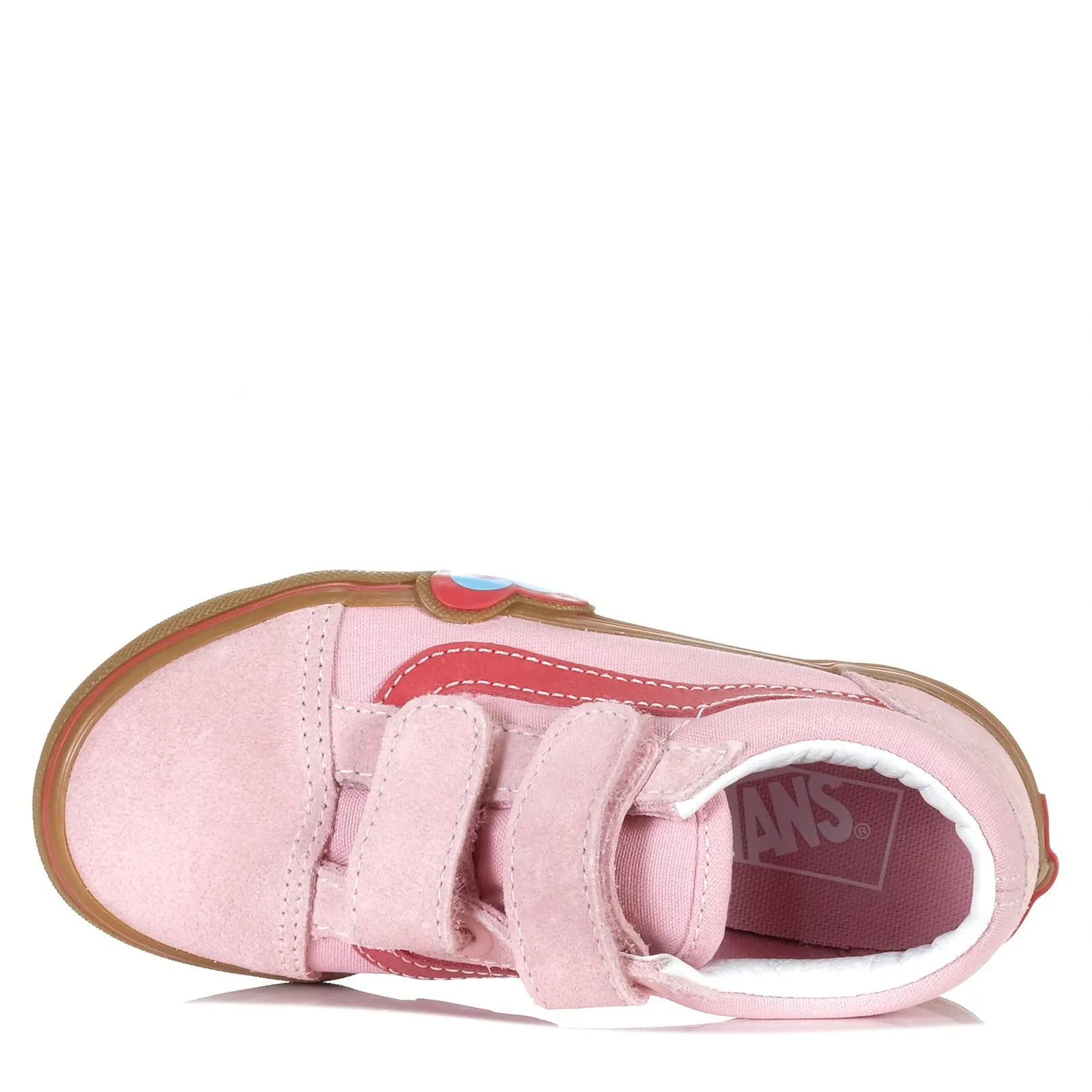 Effortless Silhouette Vans Old Skool V Heart Pink/Multi