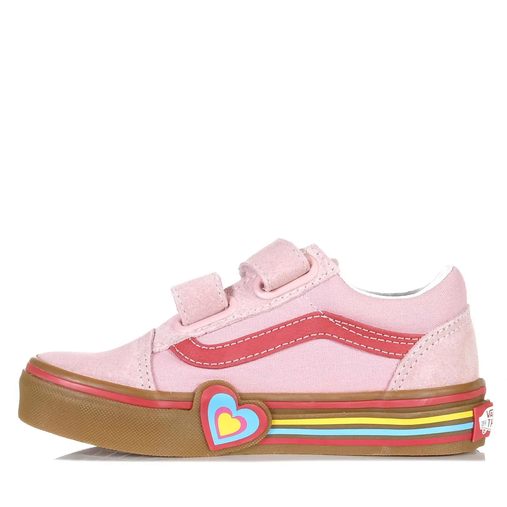 Effortless Silhouette Vans Old Skool V Heart Pink/Multi