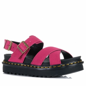 Flat Base Dr Martens Voss II Sandal Fuchsia Pink